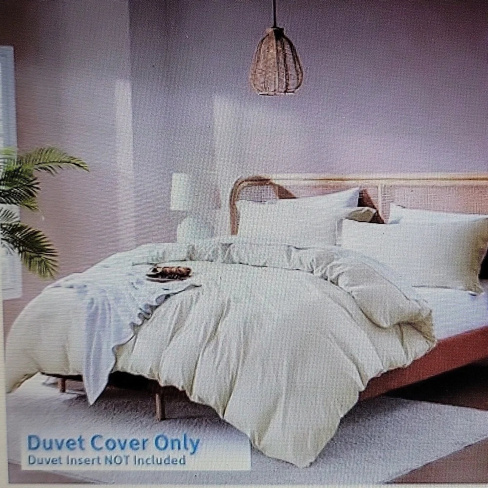 Nestl King off white duvet cover set double brushed 3pc 2 shams 104